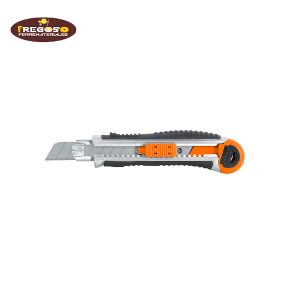Cutter 18 mm trabajo pesado c/alma metálica y grip