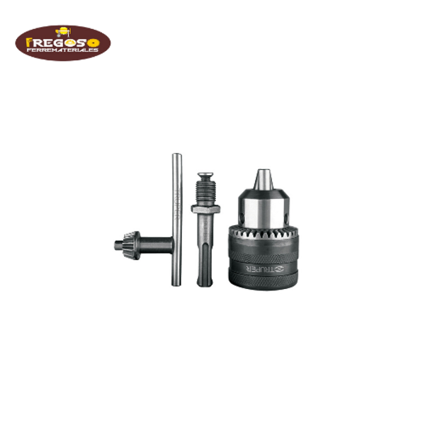 Broquero de 1/2" c/llave y adaptador SDS Plus p/rotomartillo