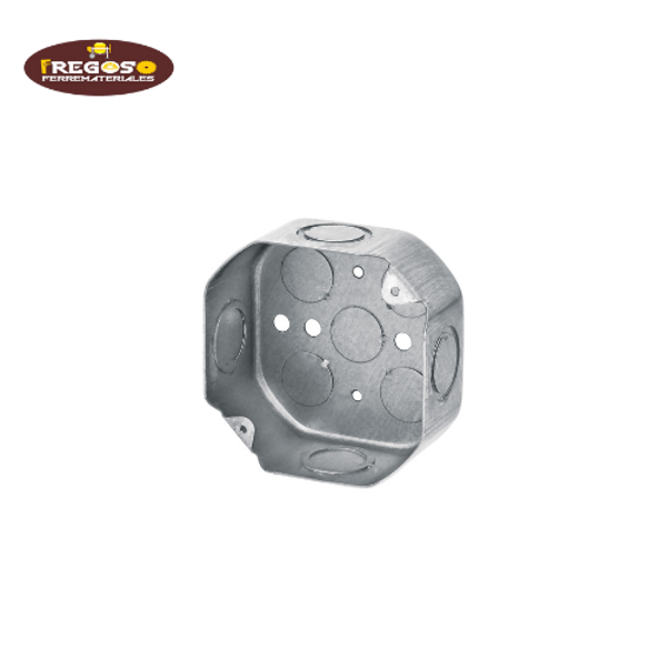 Caja octagonal 4" x 4" reforzada, Volteck