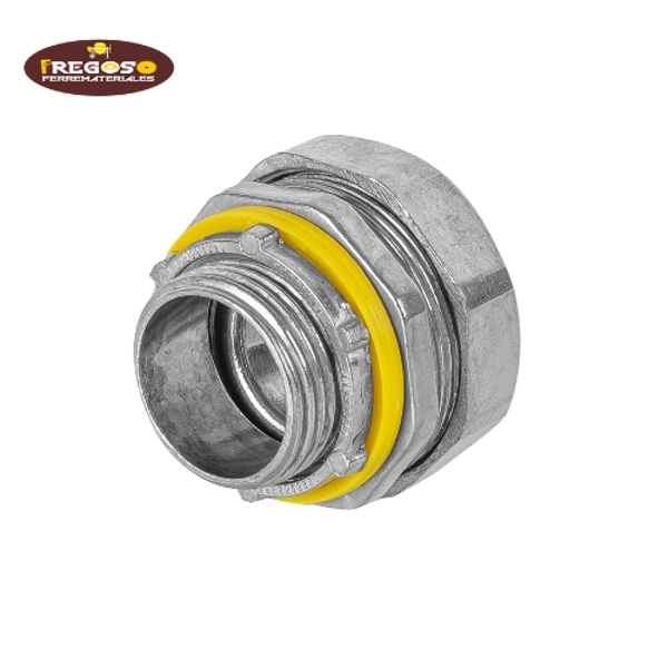 Conector recto 3/4" para tubo liquid tight, Volteck