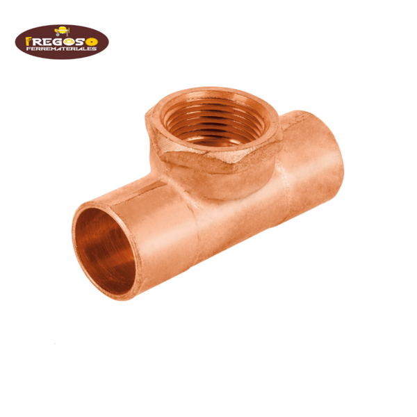 Tee de cobre con rosca interior