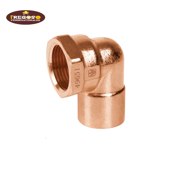 Codo cobre 90º rosca hembra