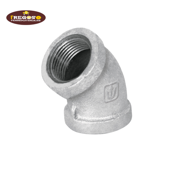 Codo galvanizado 45º