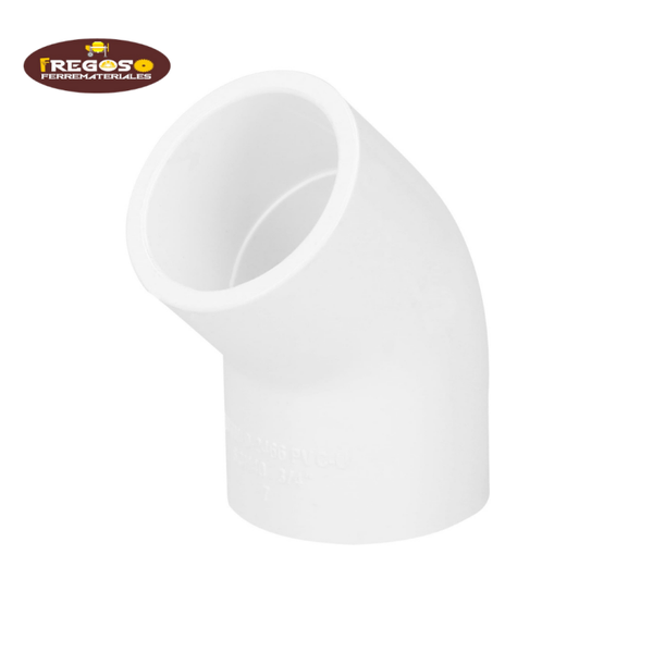 Codo PVC hidráulico 45º