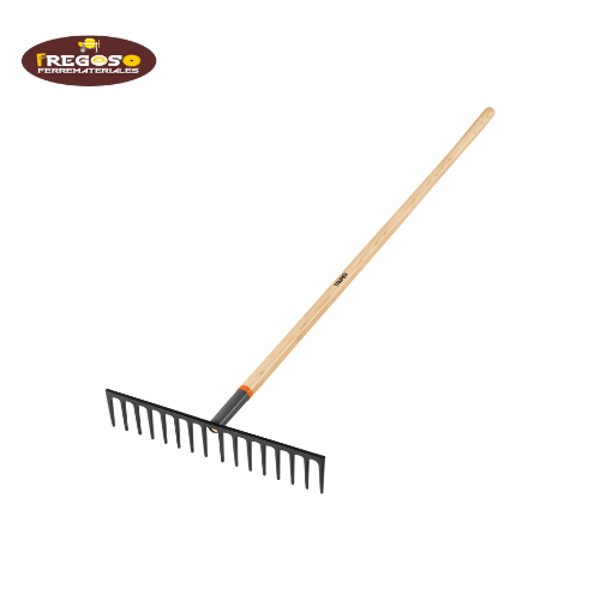 Rastrillo recto reforzado, 16 dientes