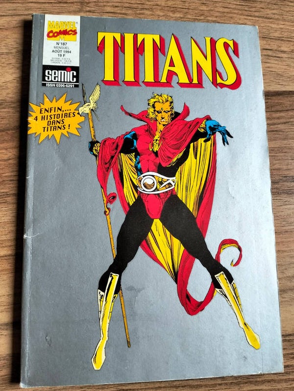 Titans n°187 paru en aout 1987 aux éditions SEMIC