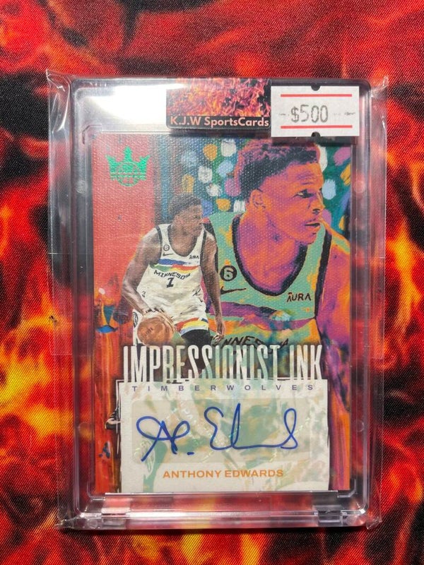 Anthony Edwards CourtKings 23-24 Impressions Ink auto Jade SP