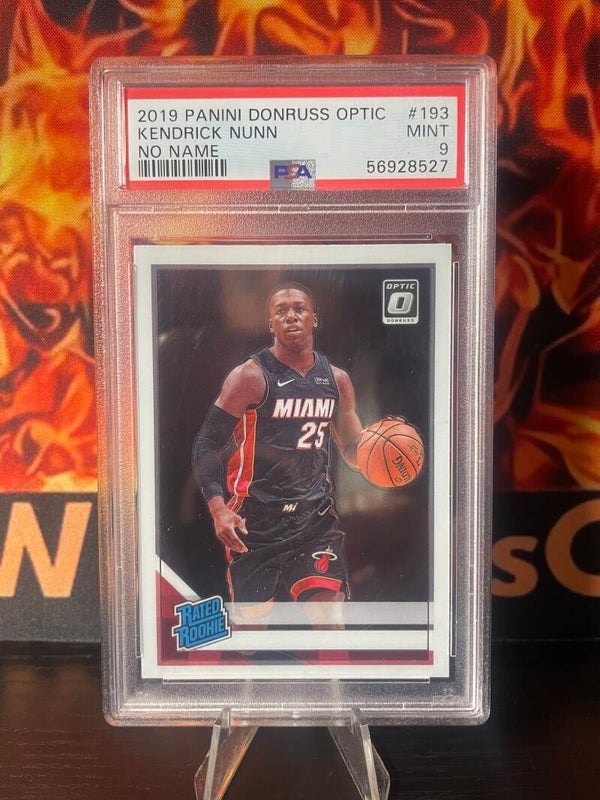 2019 Panini Donruss Optic Rated Rookie Kendrick Nunn PSA 9 No Name Error Card