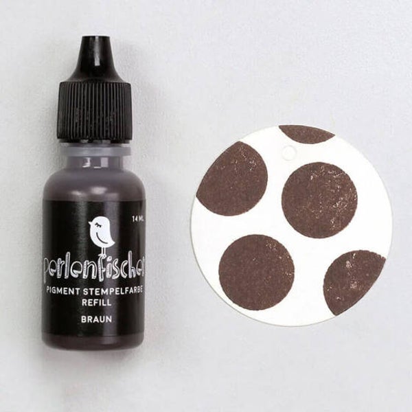 Pigment Stempelfarbe Refill | braun