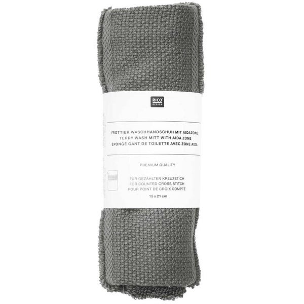 Waschhandschuh | anthrazit, Rico Design, 15x21cm