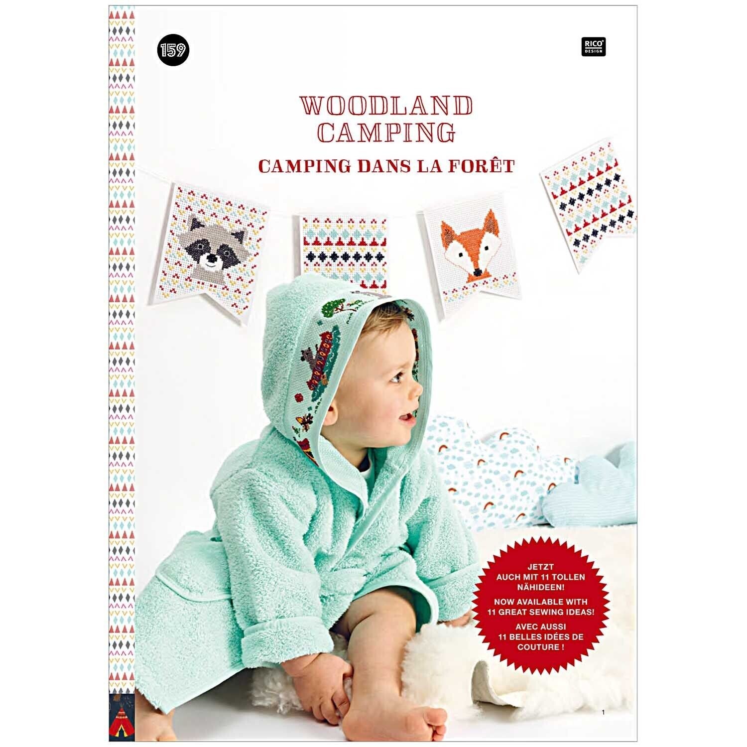 Stickbuch | Woodland Camping 159, Rico Design