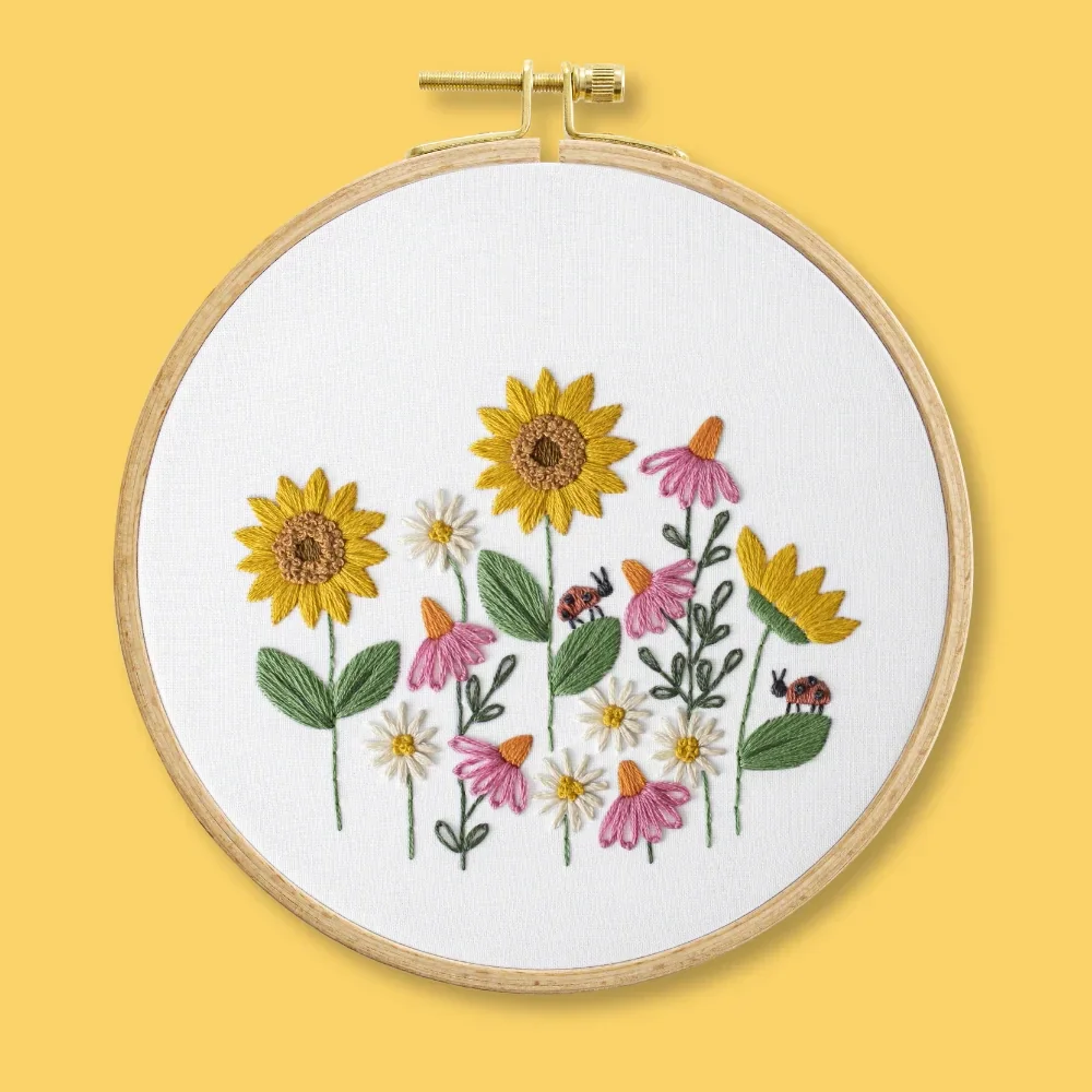 Stickset | sommerliche Blumenreihe