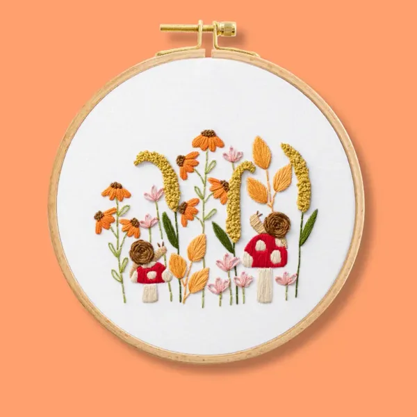 Stickset | herbstliche Blumenreihe