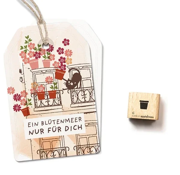 Stempel | Ministempel Blumentopf 6