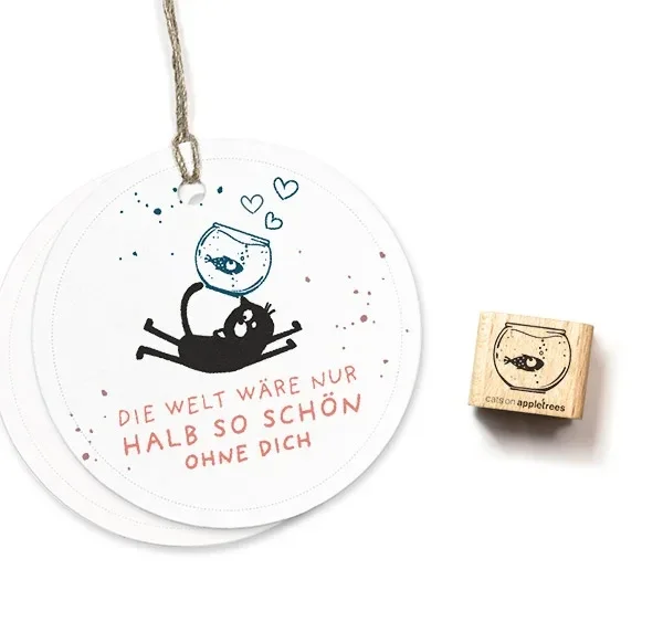Stempel | Ministempel Goldfischglas