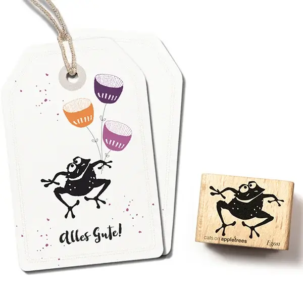 Stempel | Frosch Egon springend
