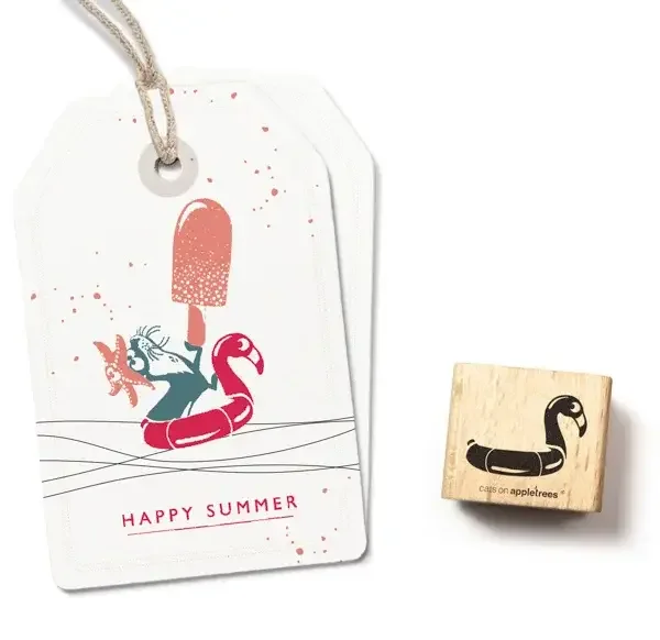 Stempel | Gummitier Flamingo groß