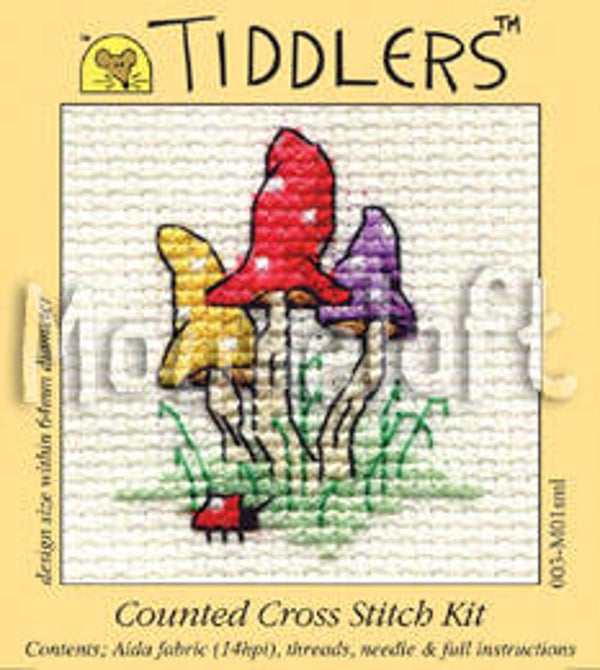Toadstools - Tiddlers - Zählbare Kreuzstich Set