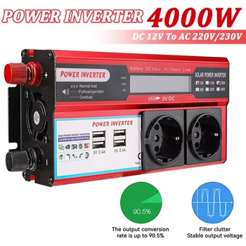 🔥 Przetwornica mocy 4000 W 12V → 230V!   