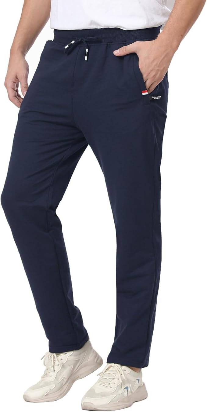 🔥 Spodnie sportowe JustSun 👖 Bawełniany model z kieszeniami na zamek.
