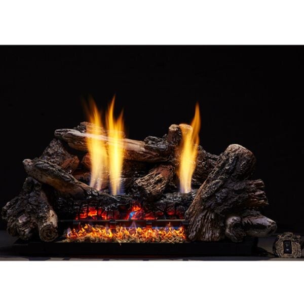 24" Monessen Charisma Ventless Gas Log Set with Millivolt On/Off Remote