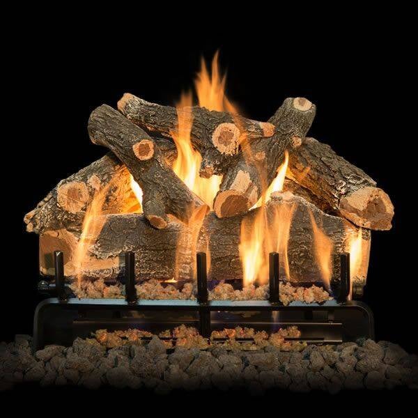 30" Grand Canyon Arizona Weathered Oak Vented Gas Logs with Millivolt
