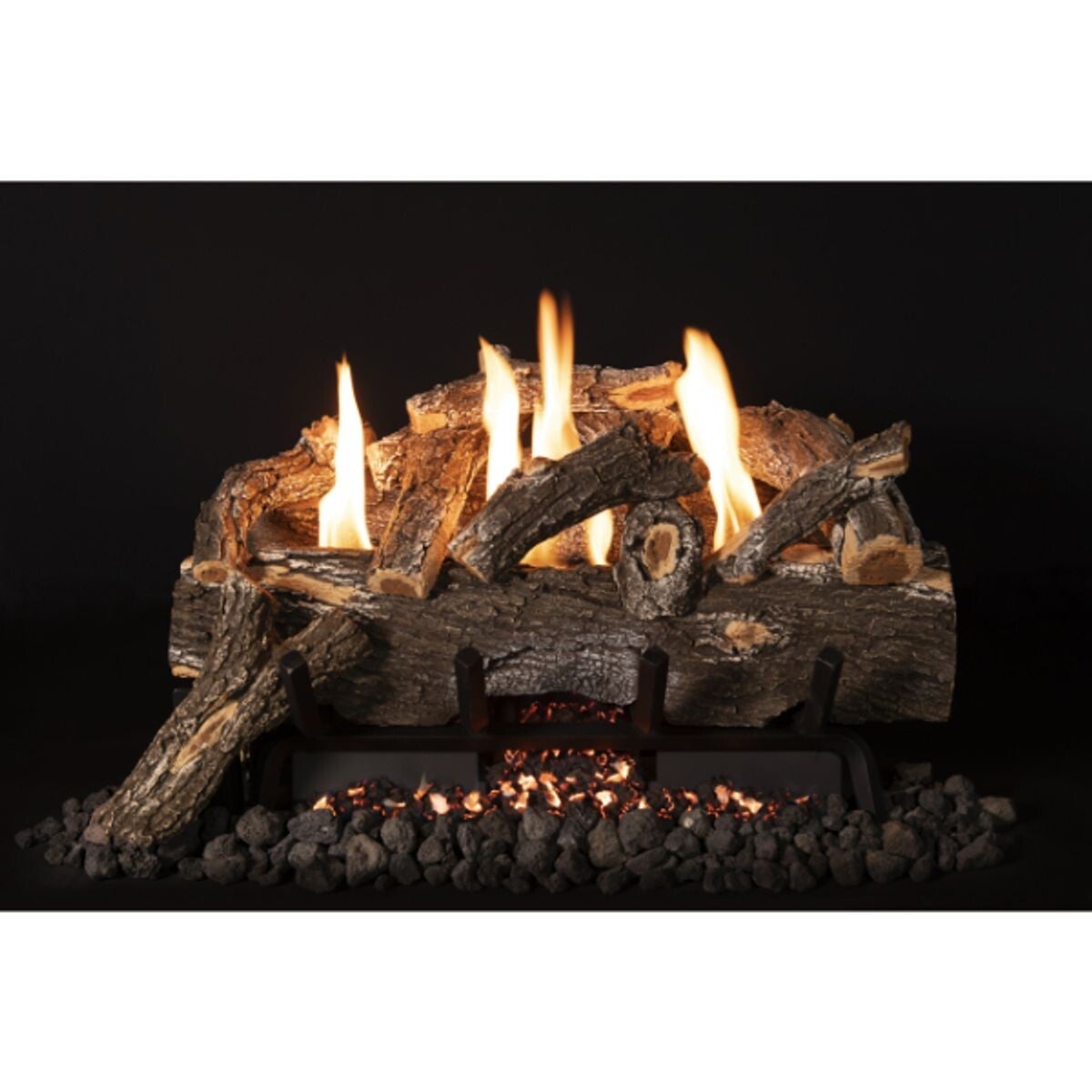 24" Grand Canyon Vent Free Weathered Oak Log Set With Millivolt On/Off Remote
