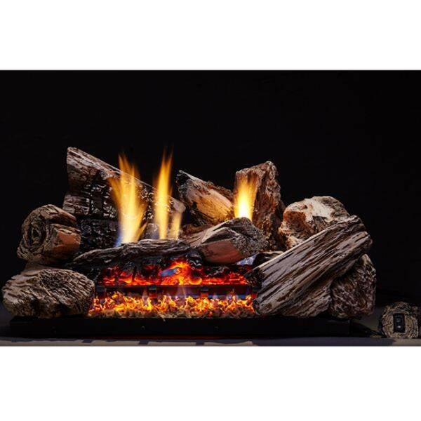 18" Monessen Moxie Ventless Gas Log Set with Millivolt On/Off Remote