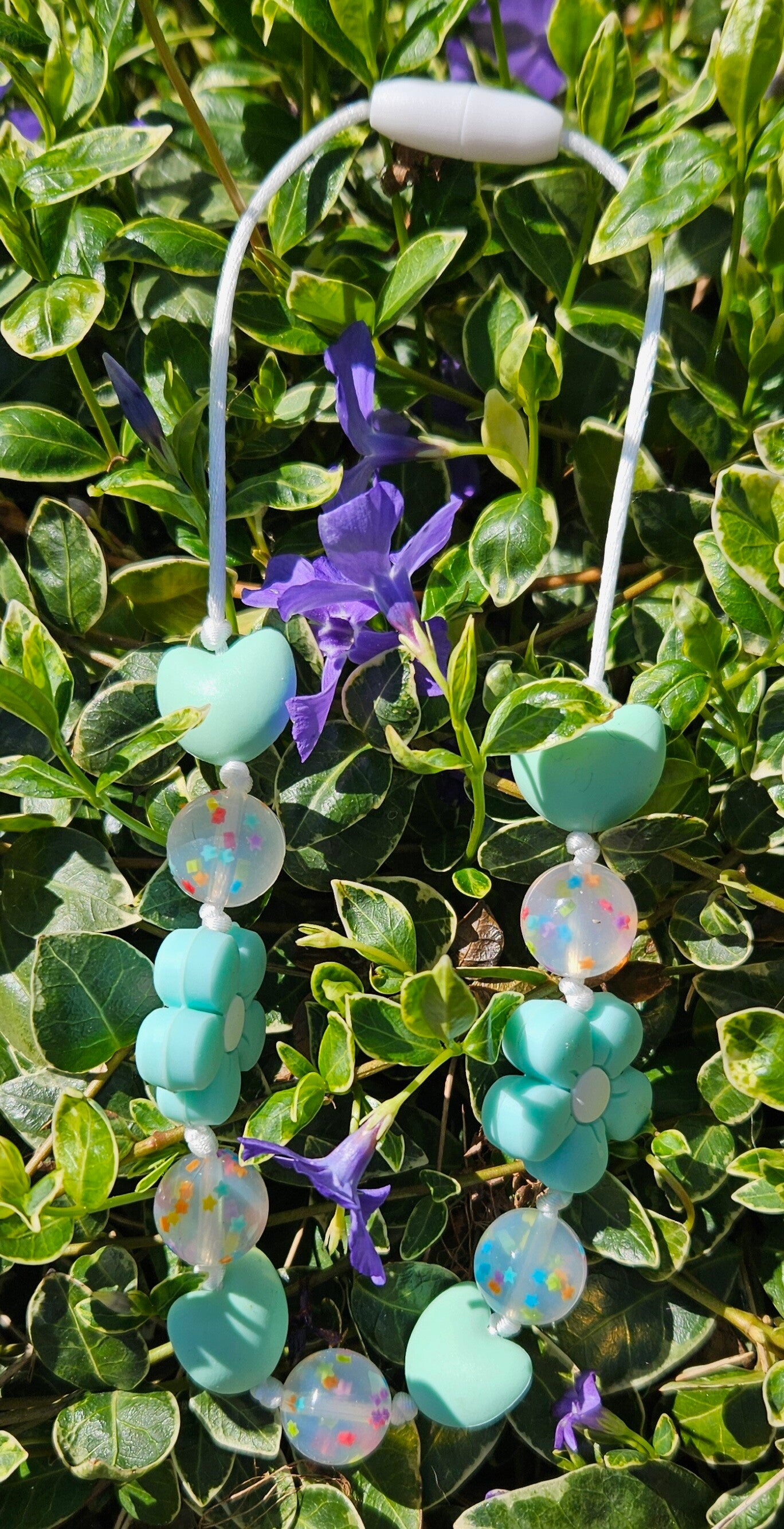 mint met confetti kraal
