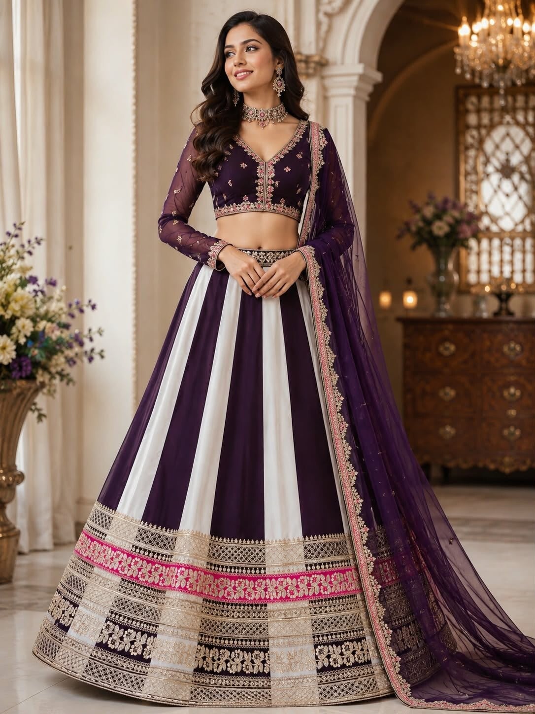Fabric only for anarkali, lehnga, sharara