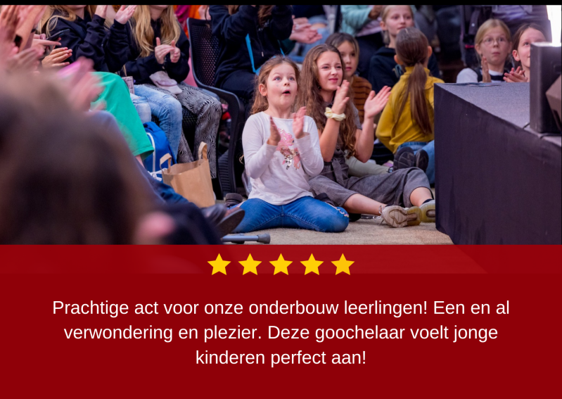 Goochelaar Lucas op basisschool