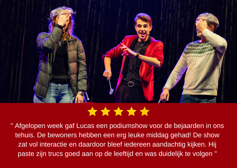 Goochelaar Lucas op de magic night Assen