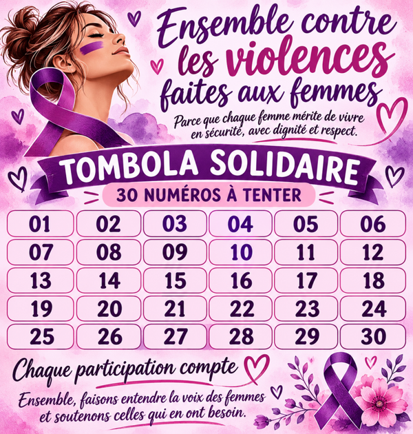 Tombola pour l'association contre la violence faite aux femmes