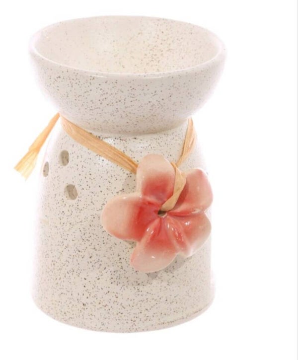 Diffuseur moucheté crème avec fleur