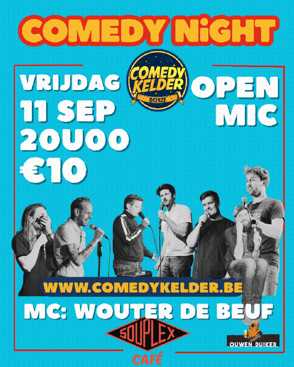 Comedy Night - 11/09 Open Mic met MC Wouter Debeuf (niet in abo)