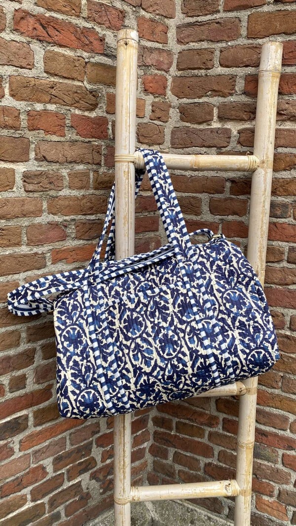Weekendtas Barok Blauw