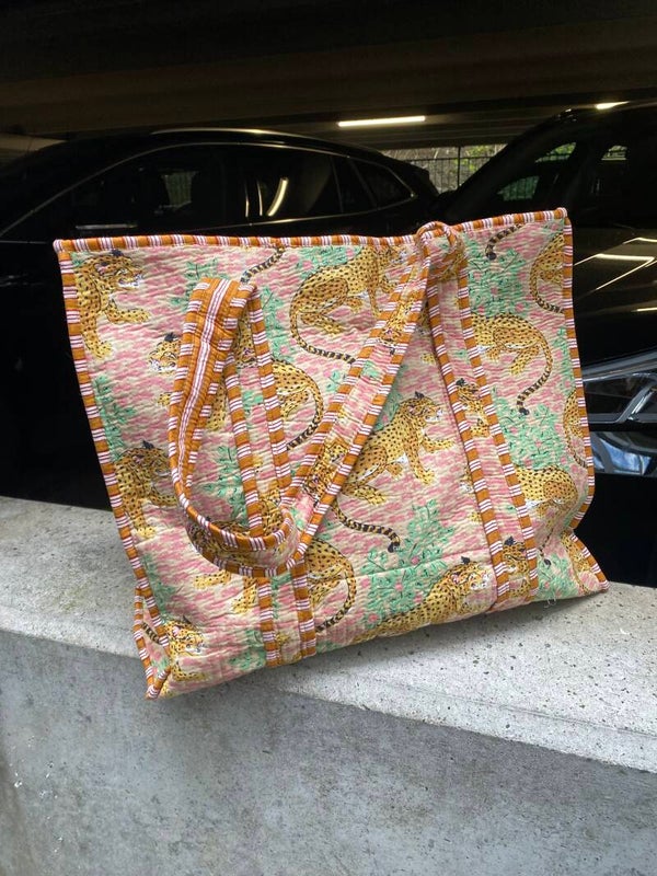 Shopper Tijger Roze/Camel