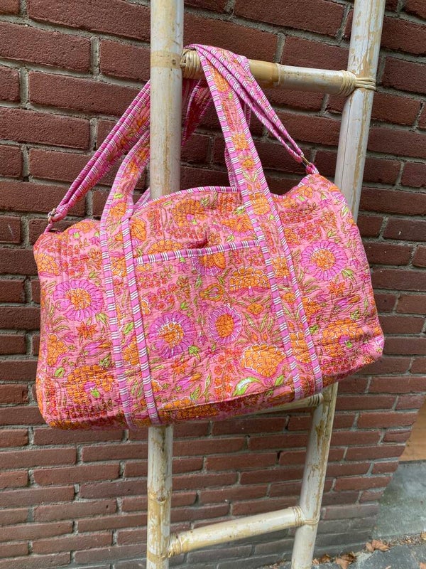 Weekendtas Boho Roze