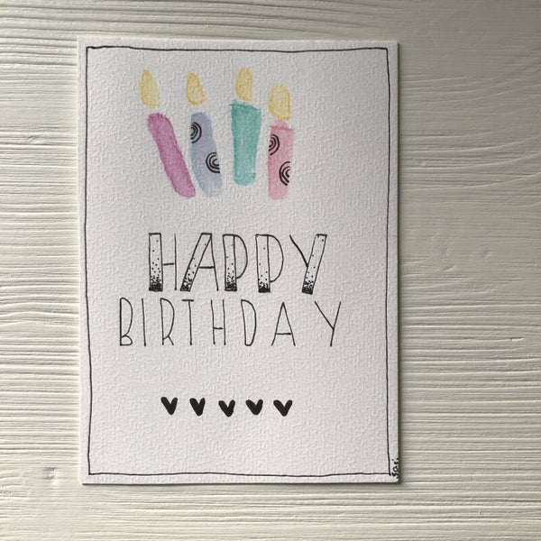 Happy birthday kaarsjes
