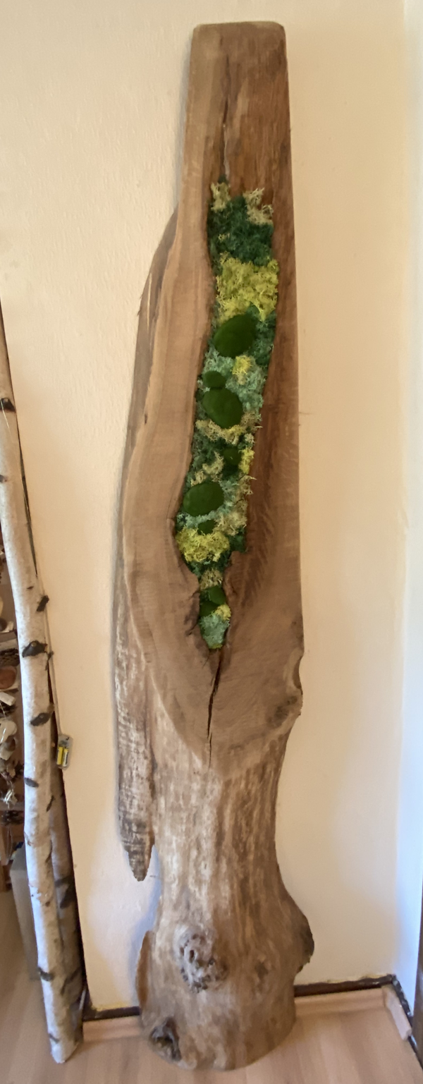 Moosbild – Natur Deko aus massivem Holz (Unikat)
