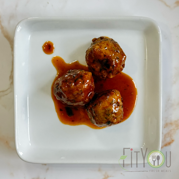 Sweet & Sour Ground Chicken Meatballs