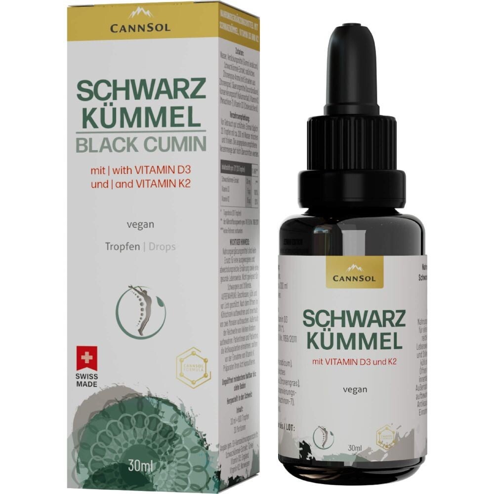 CANNSOL Black Cumin w/ Vit.D3+K2 Drops for ingestion 30 ml
