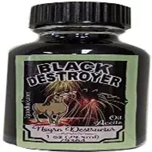 Black Destroyer - Spiritual Oil for Magic and Rituals. Aceite Espiritual Negro Destructor - Rituales Y Magia.