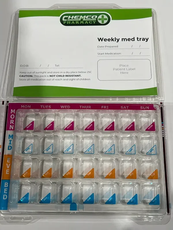 Blister Pack 4 Times Daily (250pk)