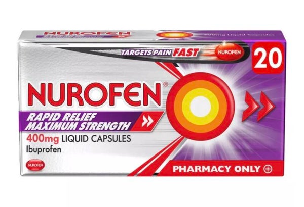 Nurofen Rapid Relief Maximum Strength 400mg Liquid 20 Capsules