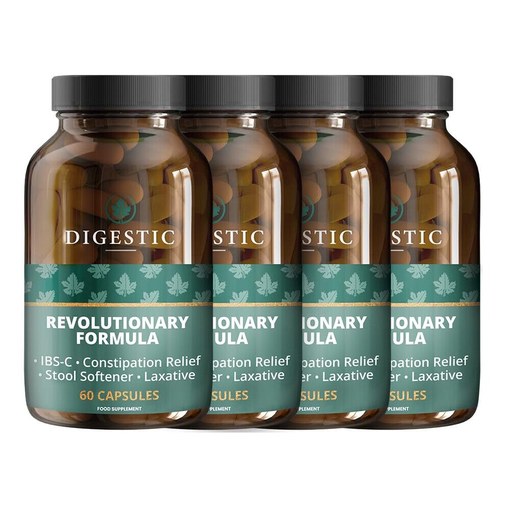 Digestic - Laxative for Constipation Relief, Stool Softener 100% Natural, 240 Capsules, Colon Detox Cleanse, Bloating and Gas Relief.