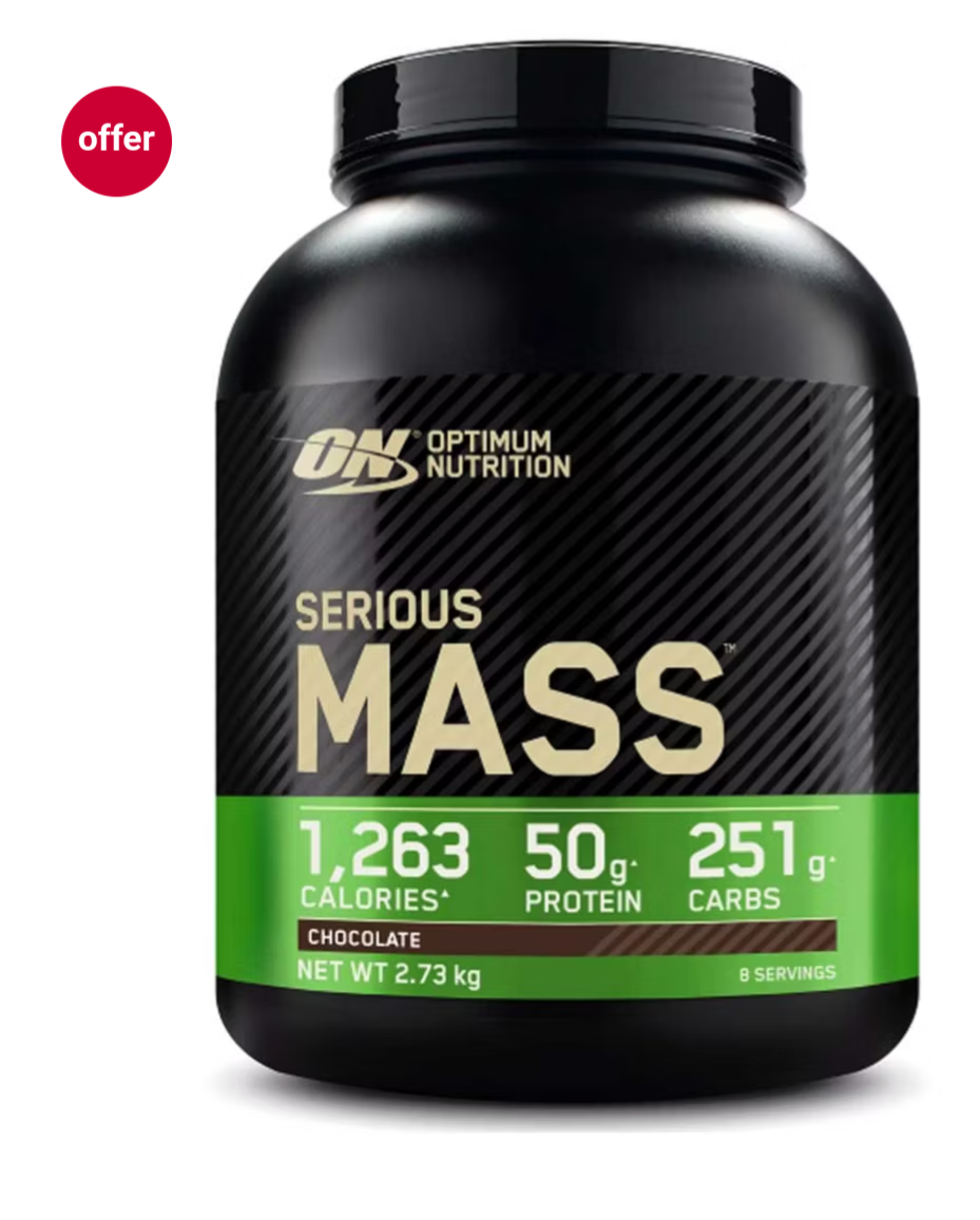 Optimum Nutrition Serious Mass Protein Powder Chocolate 2.73kg