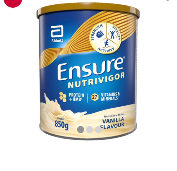 Ensure NutriVigor, 850g, Vanilla Flavour Nutritional Shake, With Protein & 27 Vitamins & Minerals