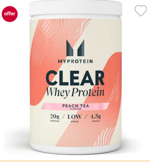 Myprotein Clear Whey Protein, Peach Tea, 20 Serve, 488g