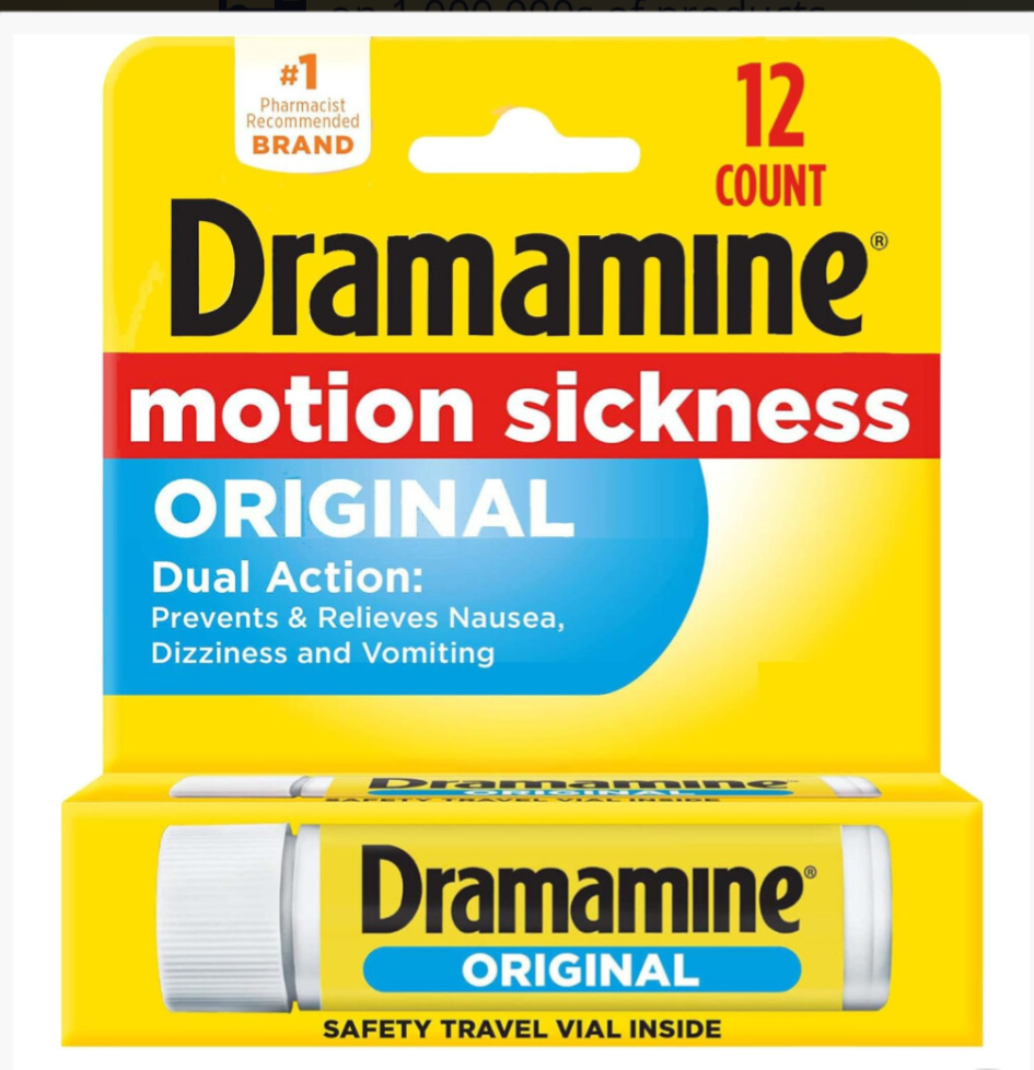 Dramamine Original Motion Sickness Relief - 12 Tablets